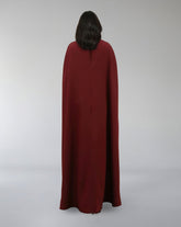 Embellished High-Neck Gown with Flowing Cape – ASITRD
